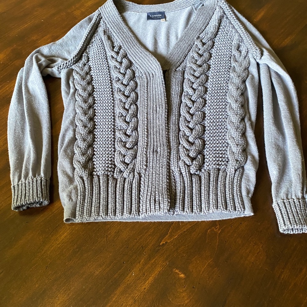 LANVIN CABLE KNIT CARDIGAN